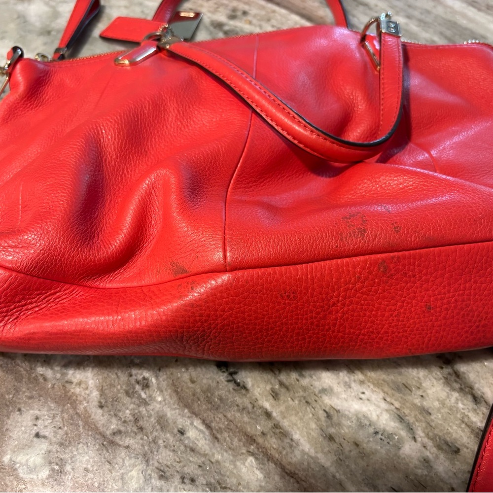 Coach Vibrant Red Leather Shoulder Bag